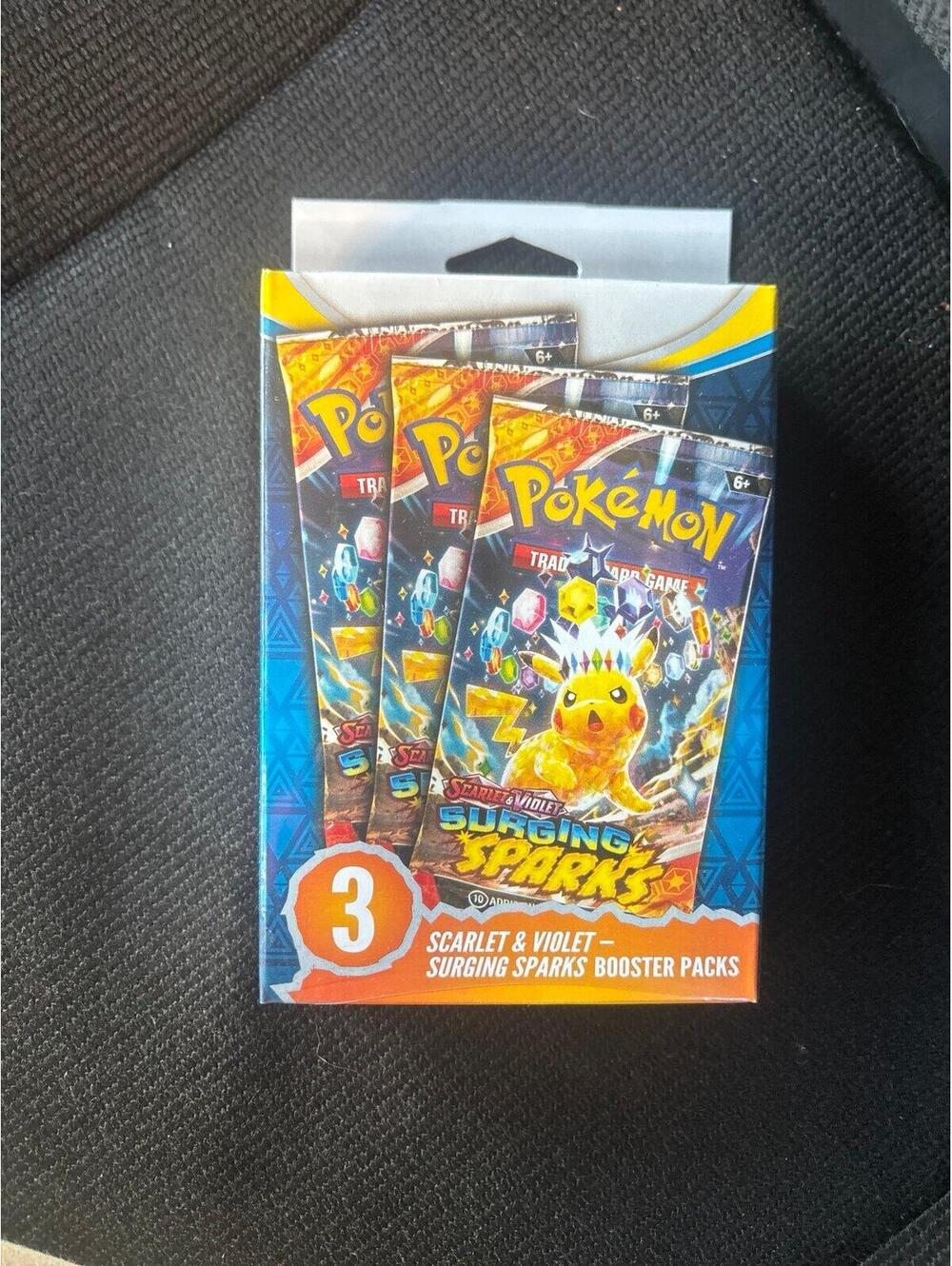 Pokemon TCG Scarlet & Violet Surging Sparks 3 Pack Booster Box